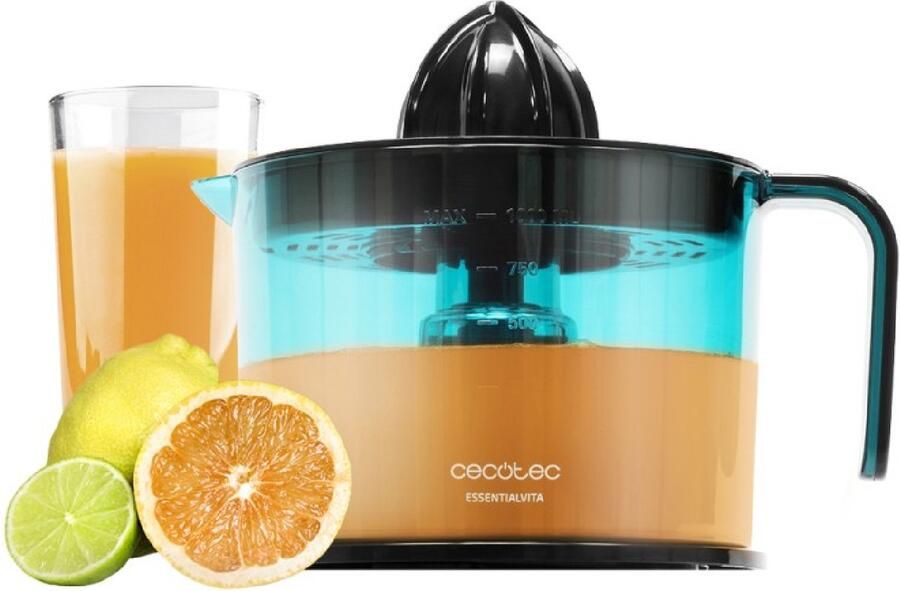 Cecotec Elektrische juicer Sinasappelpers EssentialVita Adjust 1 L 40W Zwart