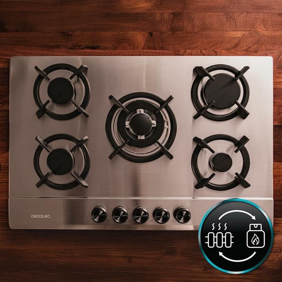 Cecotec Gas Hob Bolero Squad G 5200S Inox 11000 W 75 x 50 cm
