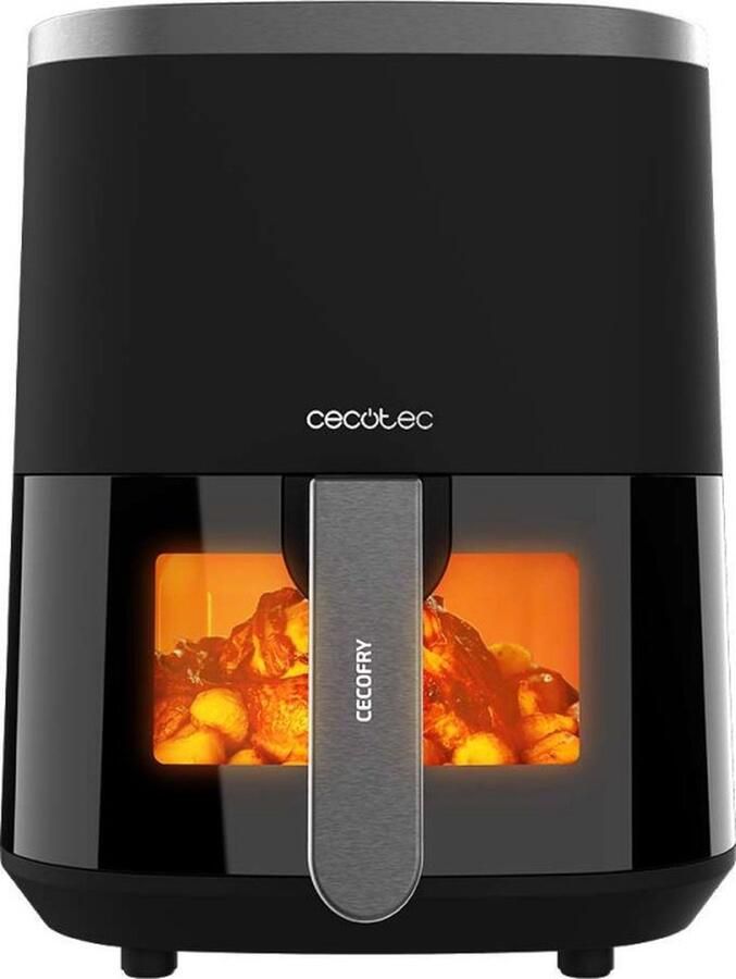 Cecotec Heteluchtfriteuse zonder olie 4 L met venster Cecofry Fantastic Window 4000. Air Fryer. 1400 W 9 menu`s Touch Control