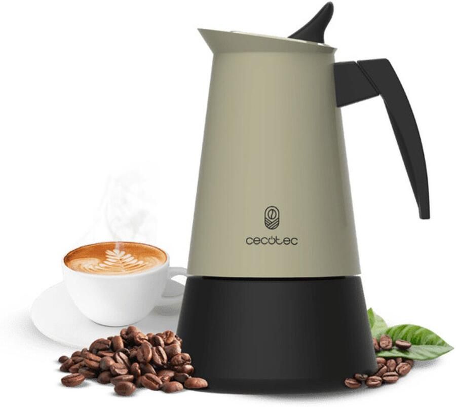Cecotec Italiaanse Koffiemaker Piccolina 900 RVS groen 10 kopjes 450ml druppelstop