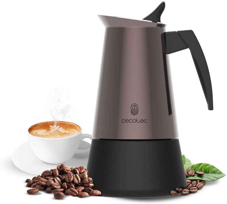 Cecotec Italiaanse Koffiemaker RVS Piccolina 900 Bronze 10 kopjes 450ml brons
