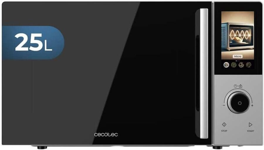 Cecotec Magnetron met Grill Convection 2500 Touch 25L 900W Grill 1200W 8 standen Zwart