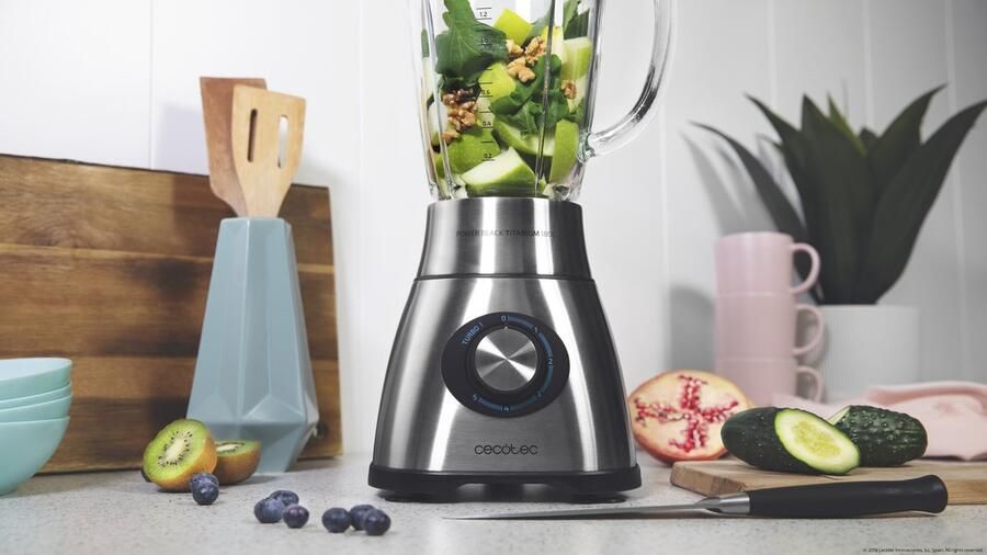 Cecotec MIXER POWER BLACK TITANIUM 1800 2 1 L 1800W ROESTVRIJ STAAL - Foto 2