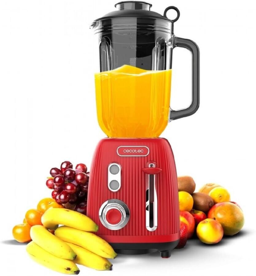 Cecotec Mixer Power Black Titanium RetroRed Rood