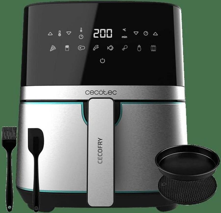 Cecotec Heteluchtfriteuse 5 L Cecofry Full Inox 5500 Pro ACCESORIOS. 1700 W compact en digitaal dieet friteuse roestvrijsta