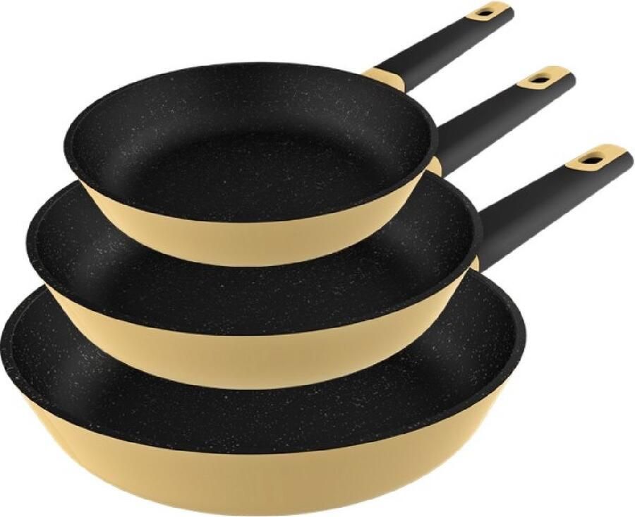 Cecotec Pannenset Polka Experience 18-22-26 Bucket Set Vulcano. 18-22-26 Diameter 18-22-26 gemaakt van gegoten aluminium