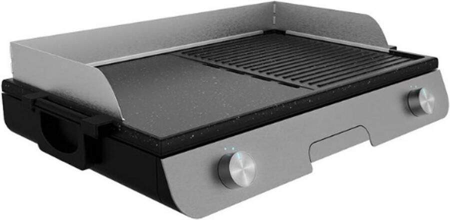 Cecotec PerfectRoast 3000 Elektrische tafelgrill 3000 W gemengd kookoppervlak Rockstone-antiaanbaklaag regelbare thermostaat vetopvangbak