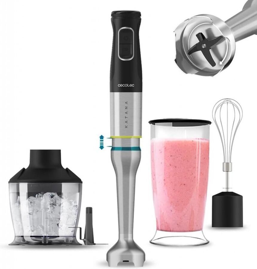 Cecotec 03961 blender Staafmixer 1200 W Zwart Roestvrijstaal