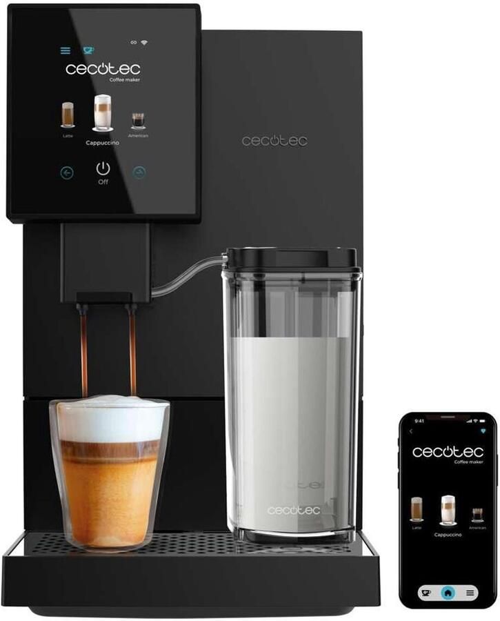 Cecotec Superautomatisch koffiezetapparaat Cremmaet Compactccino Connected 1350 W Zwart 19 bar