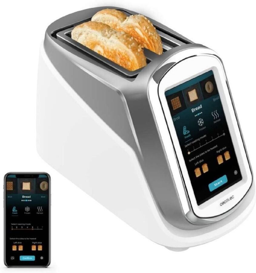 Cecotec Tostadora ToastPad Double Pro LCD-scherm 1400W rvs zwart