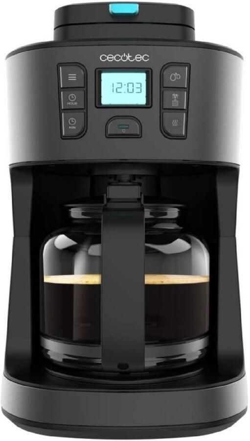 Cecotec Tropfkaffeemaschine Coffee 66 Grind & Drop. 1086 W Klingenmühle bis zu 12 Tassen Extremearoma-Technologie Digitale Tropfkaffeemaschine aus Edelstahl mit automatischer Abschaltung