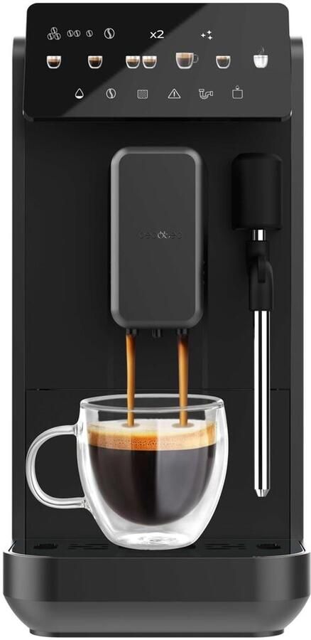 Cecotec Volautomatische Koffiemachine Cremmaet Lungo Steam 19 bar 2L zwart met stoompijp