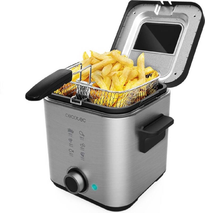Cecotec Elektrische Olie Friteuse CleanFry Advance 1500 Roestvrij Staal 900 W Inhoud 1 5 L Roestvrij Staal OilClean Filter U