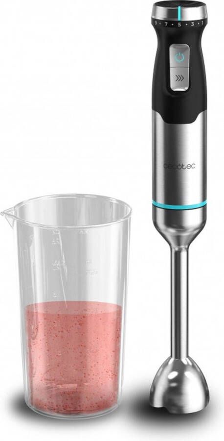 Cecotec Power Pulsar Handmixer 2300 MAX. vermogen 2300 W 4-mesjes met zwarte titanium coating XL-voet beker 700 ml met d