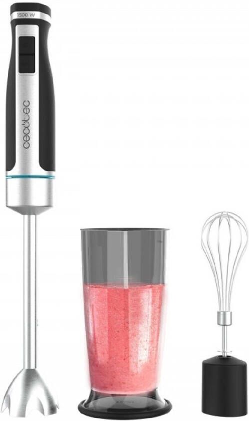 Cecotec PowerGear 1500 XL Cream Staafmixer 1500 W Zwart Roestvrijstaal