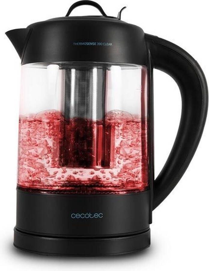 Cecotec ThermoSense 390 Clear waterkoker 1 7 liter BPA-vrij 2200 W temperatuurkiezer 360º basis anti-kalkfilter dubbel ve