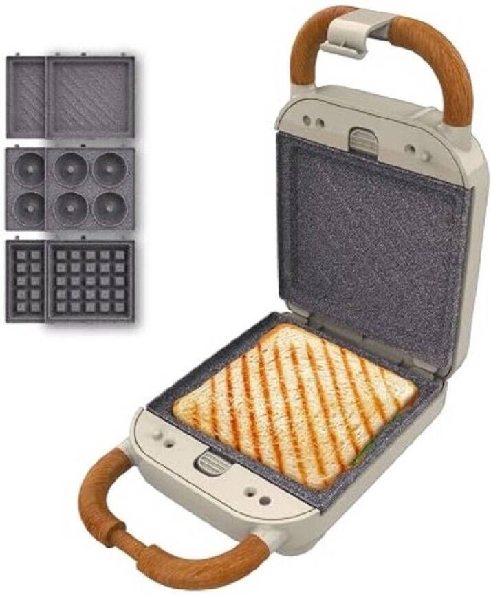Cecotec Tosti apparaat Rock'nToast Retro One 600 W 700 W Beige
