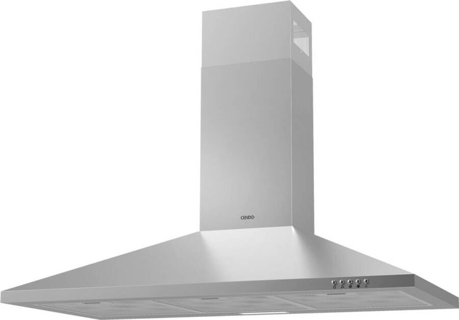 CENDO BMB5290PDR Wand Afzuigkap 90 cm Piramide RVS