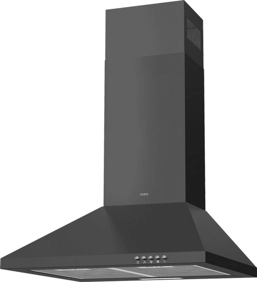 CENDO BMB536PDZ Wand Afzuigkap 60 cm Piramide Zwart