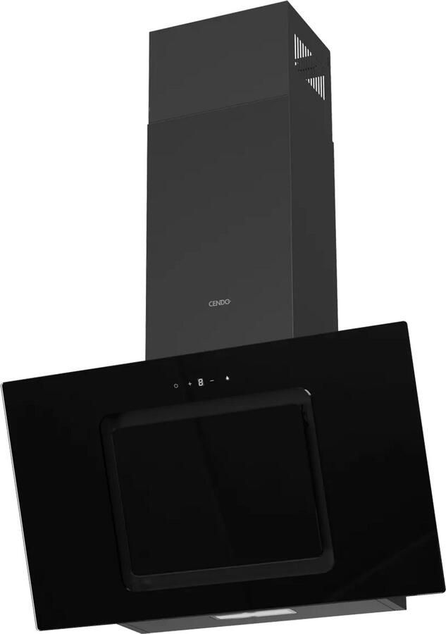CENDO BMB546EPDZ Schuine Afzuigkap 60 cm Zwart Glas 400 m³ h A+++ Uiterst zuinig