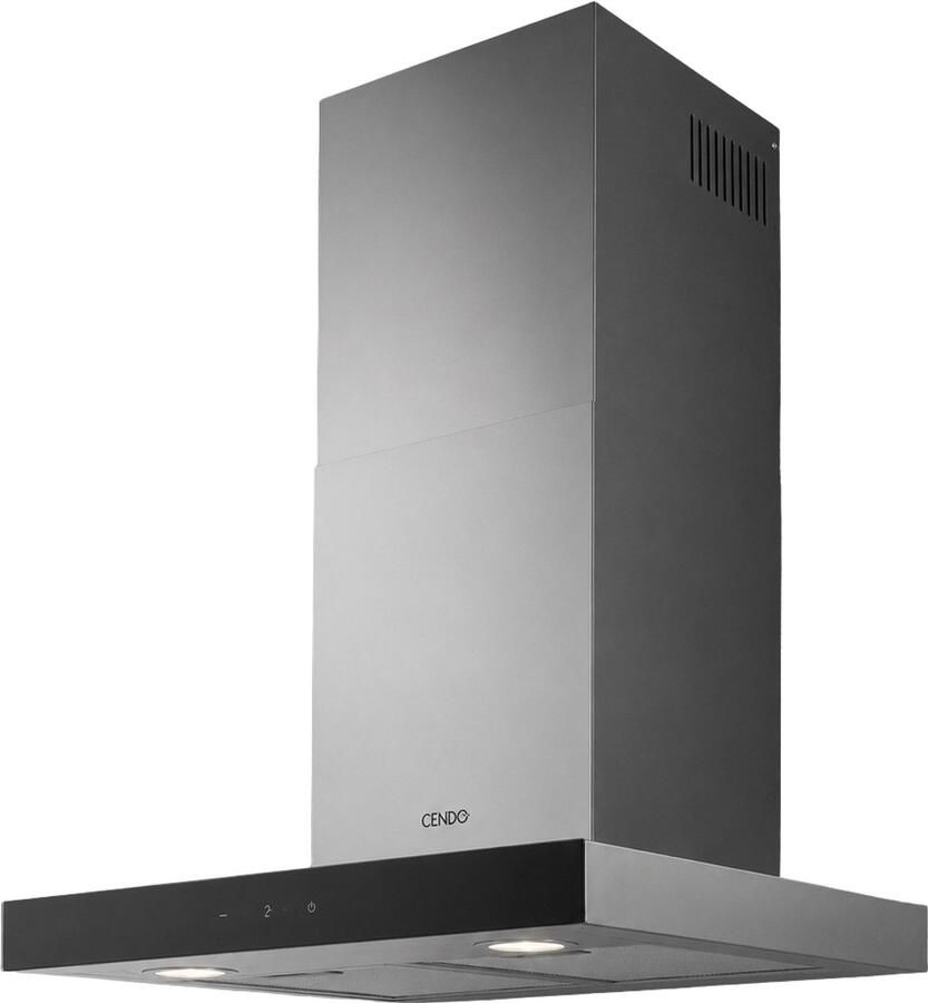 CENDO KR556EPDZ-V2 Wand Afzuigkap 60 cm RVS Zwart Afgewerkt 650 m³ h A++ Fluisterstil