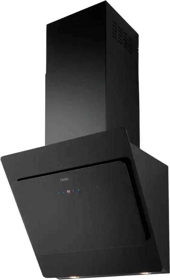 CENDO KR716EPDZ Schuine Afzuigkap 60 cm Zwart Glas 850 m³ h A+ Fluisterstil
