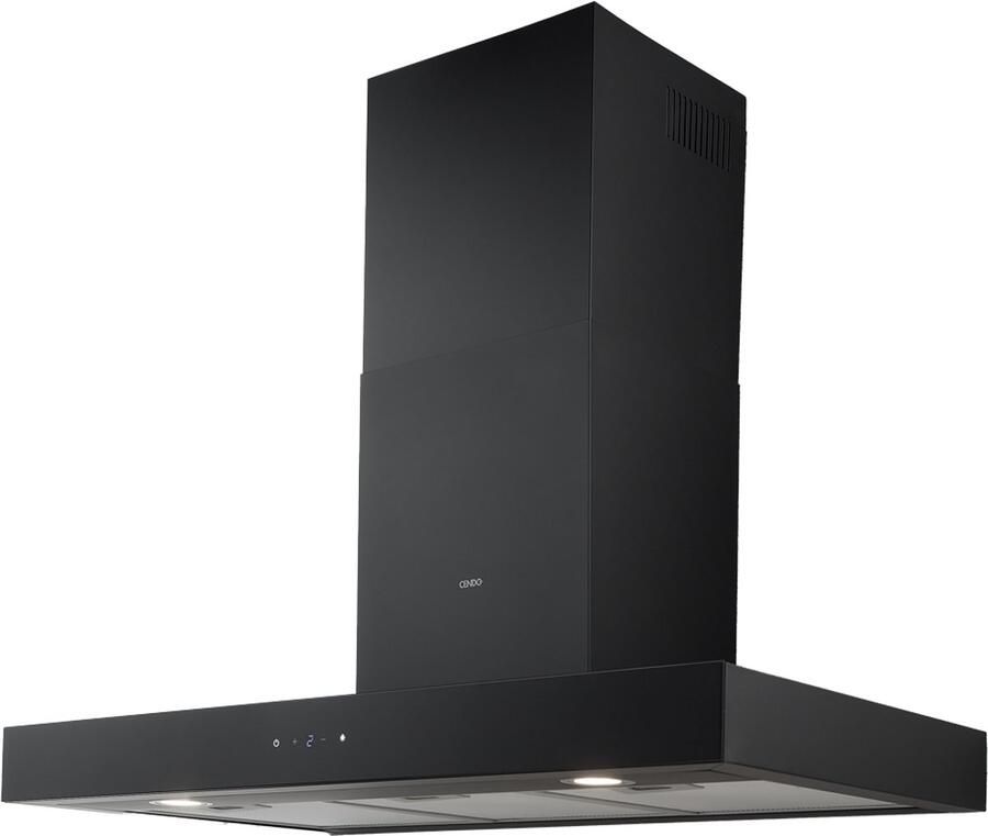 CENDO MB890EPDZ Wand Afzuigkap 90 cm Zwart 600 m³ h A++ Fluisterstil