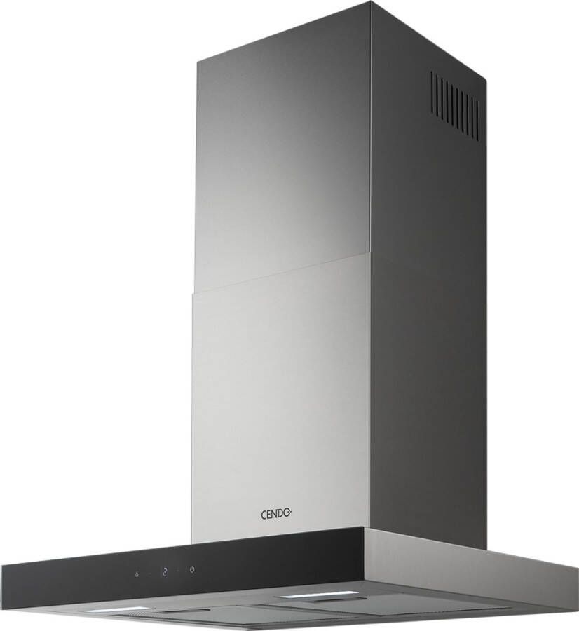 CENDO KR556EPDZ-V2 Wand Afzuigkap 60 cm RVS Zwart Afgewerkt 650 m³ h A++ Fluisterstil
