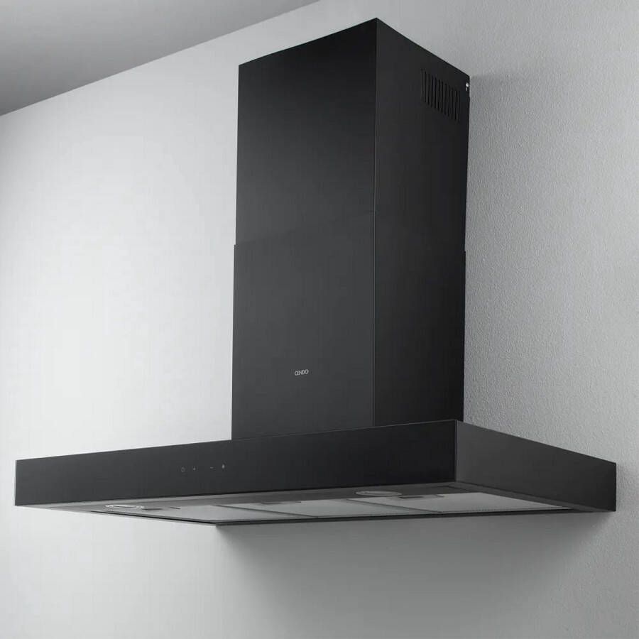 CENDO MB890EPDZ Wand Afzuigkap 90 cm Zwart 600 m³ h A++ Fluisterstil