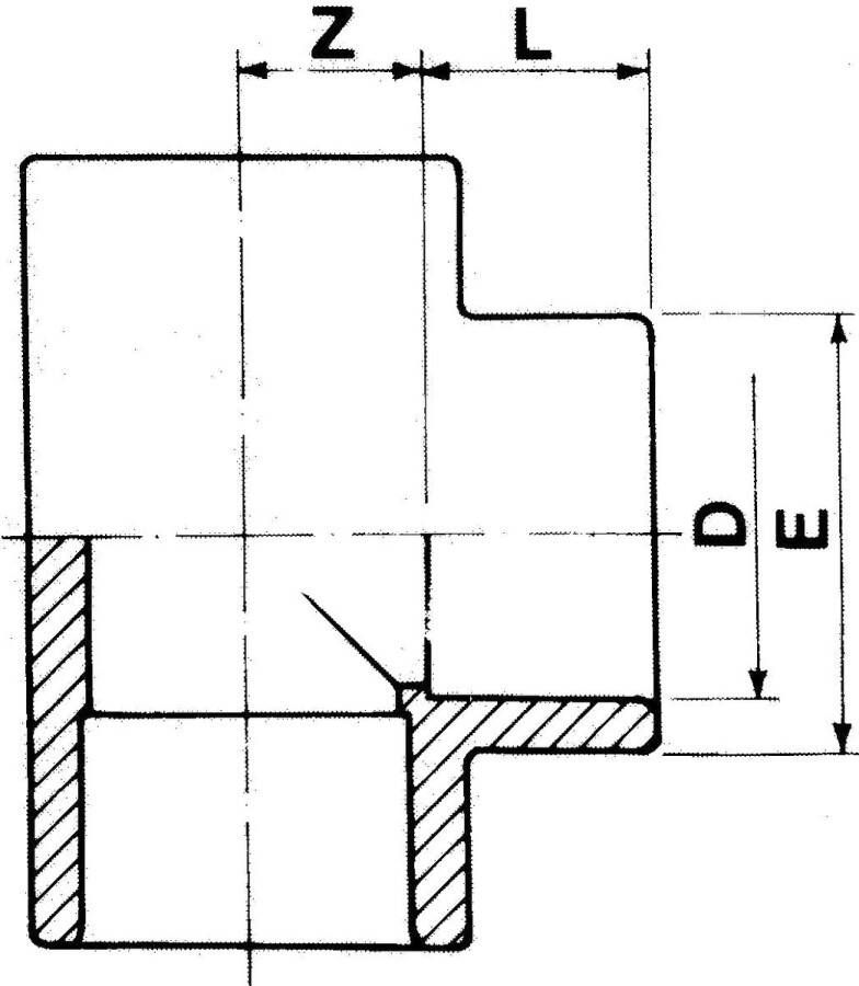 Cepex PVC U T-Stück IG 1 4 PN10