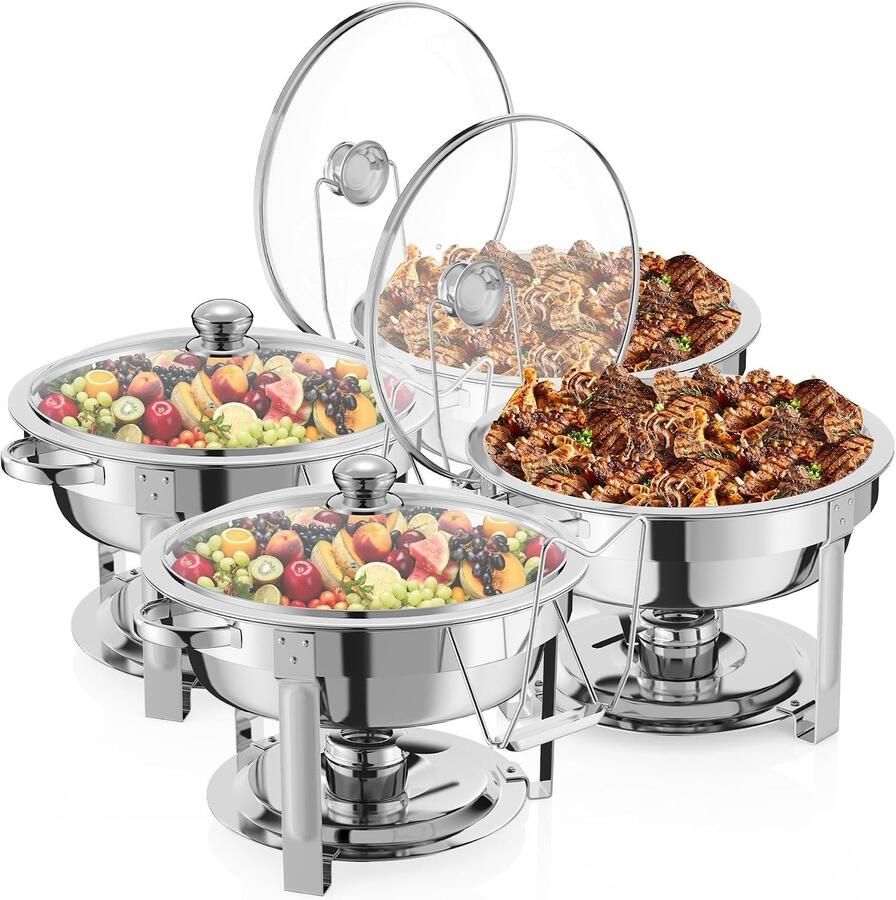 Chafing Dish Buffet Set Ronde 7 5 l Roestvrij Staal Voor Feesten en Bruiloften
