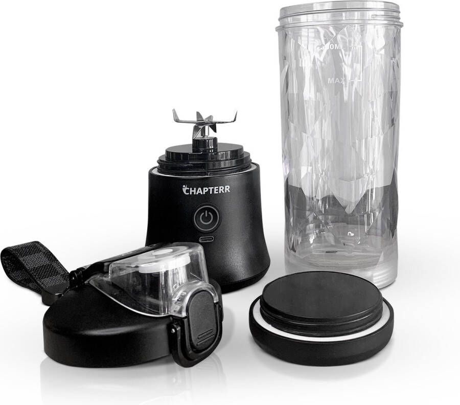 Chapterr Draagbare Blender 6 Mesjes 4000mAh 600ML LED-verlichting Portable Blender to go Mini Juicer Smoothie Maker Draadloos - Foto 3