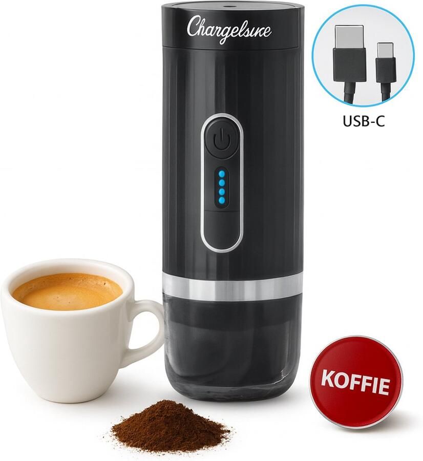 Chargelux e – Draagbare Elektrische Espressomachine – Draagbaar Koffiezetapparaat– Oplaadbaar koffiezetapparaat-Dolce Gusto Capsules & Gemalen koffie- Reis & Camping Koffiezetapparaat 12 volt-Oplaadbaar-Espressomachine-gadgets - Foto 3