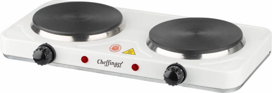 Cheffinger CF-EHD1000: 1000W Elektrische Kookplaat Dubbel