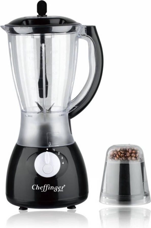 Cheffinger CF-GIB1.5: 2 in 1 Stainless Steel Blender and Chopper 1.5L