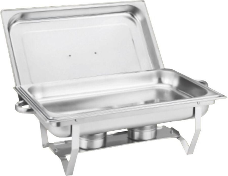 Cheffinger Buffetwarmer Warmhoudplaat Voedselwarmer 11L Roestvrij Staal