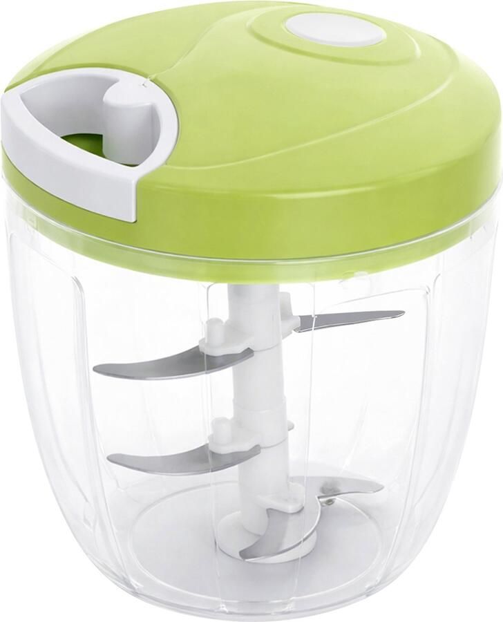 Cheffinger Handmatige Multifunctionele Hakmolen Roestvrijstalen Messen en 900 Ml Kom Groen