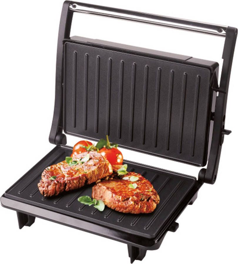 Cheffinger Contactgrill Tosti Apparaat Panini Grill Anti-Aanbaklaag 1000W