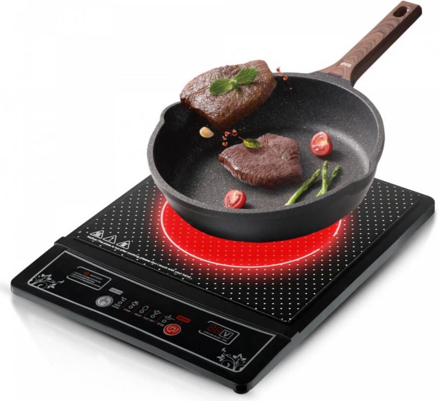 Cheffinger Elektrische Inductie Kookplaat 2000W Zwart