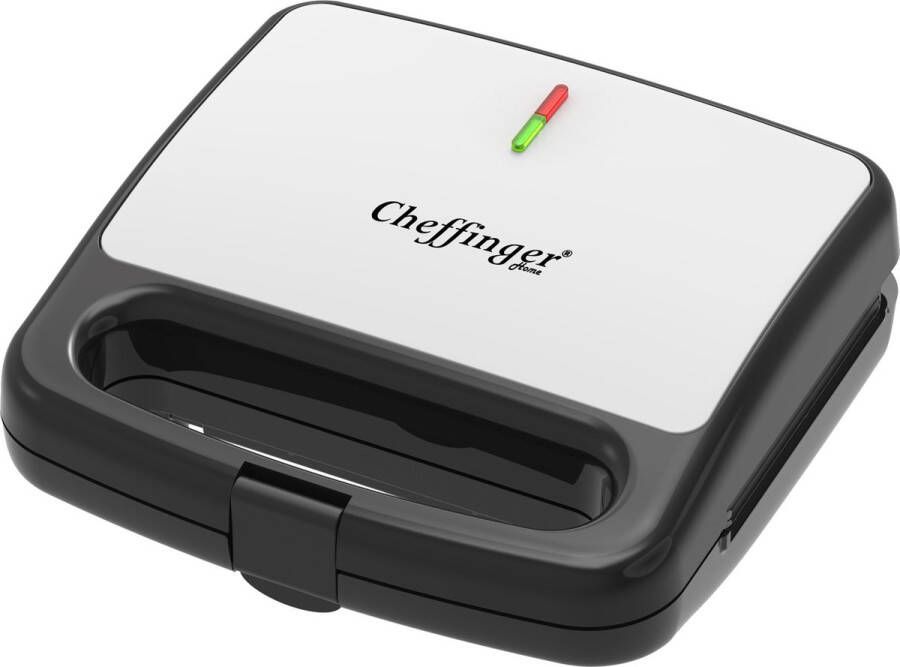 Cheffinger -Sandwich maker-Tosti Apparaat-Antiaanbaklaag-plaat-RvS gedecoreerde afdekking