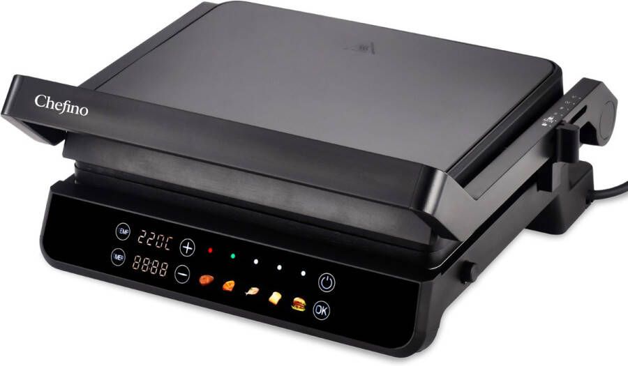 Chefino Forza Digitale Contactgrill XL 2000W PFAS-vrij uitneembare platen & 5 kookstanden Groot Formaat Tosti ijzer Panini maken Grill Apparaat 180 graden uitklapbaar Tosti Apparaat - Foto 2