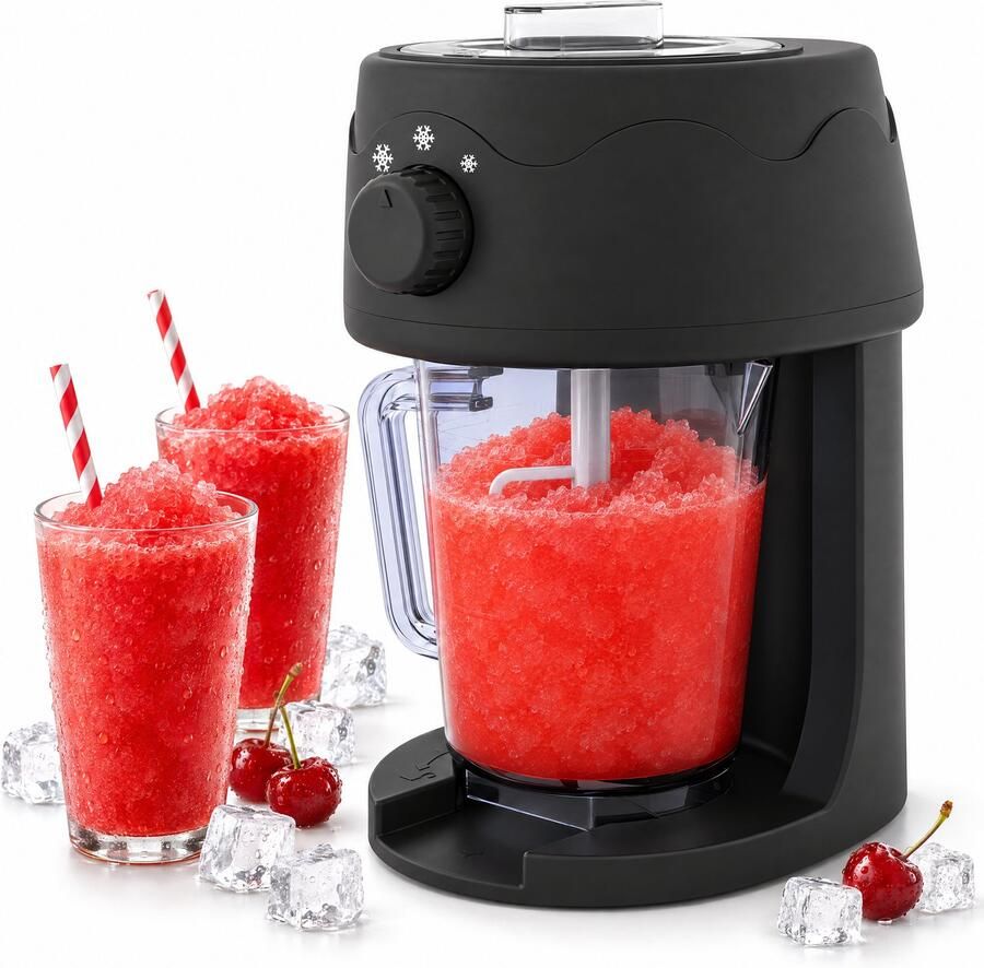 Cheqo Slush Puppy Machine Slushmachine Slush Maker Slushy Maker IJscrusher Ice Crusher IJsvergruizer IJsmachine Crushed Ice Machine Frozen Drink Machine Smoothie en Milkshake Maker Elektrisch voor Cocktails en Thuis