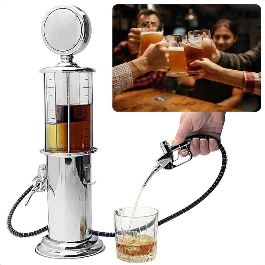Cheqo Drankdispenser Kunststof Beertender Biertoren met Tap Tafelmodel Biertap 950 ml Tankstation Design Inclusief EBOOK
