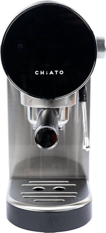 Chia TO Luna Style Espresso Coffee Machine Silver