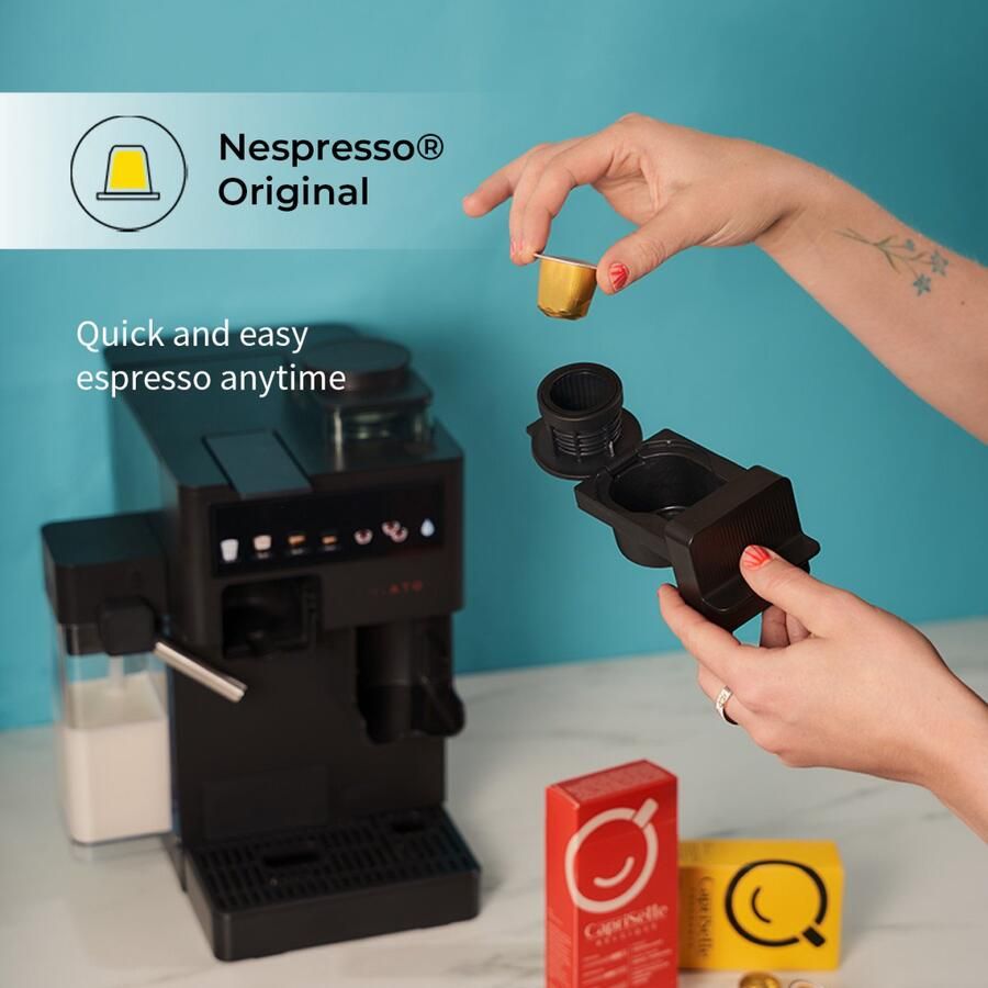CHiATO coffeePLAY 5-in-1 Espresso Machine with Grinder & Milk System Grey - Foto 2