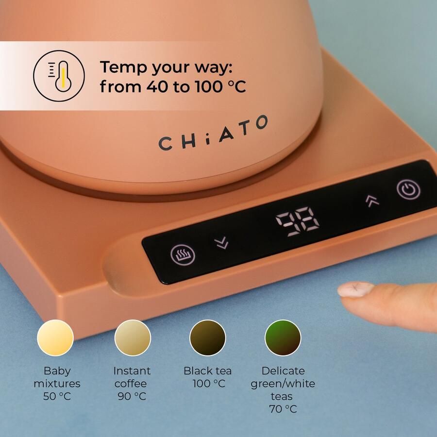 CHiATO flowPLAY Gooseneck Electric kettle Ltd. Ed. 0.6 l Terracotta