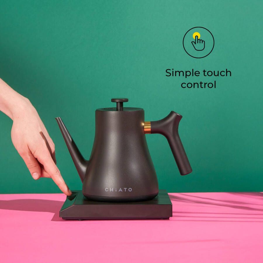 CHiATO Elektrische waterkoker flowPLAY Classic 0.6 l – Zwart - Foto 2