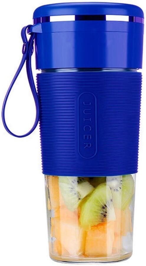 CHIWIN Sapcentrifuge Draagbare Smoothie-Maker met USB Oplaadbaar – Mini Juicer 300ml – 4 RVS Mesjes – Snel Smoothies & Sappen – Voor Thuis Kantoor en Sport