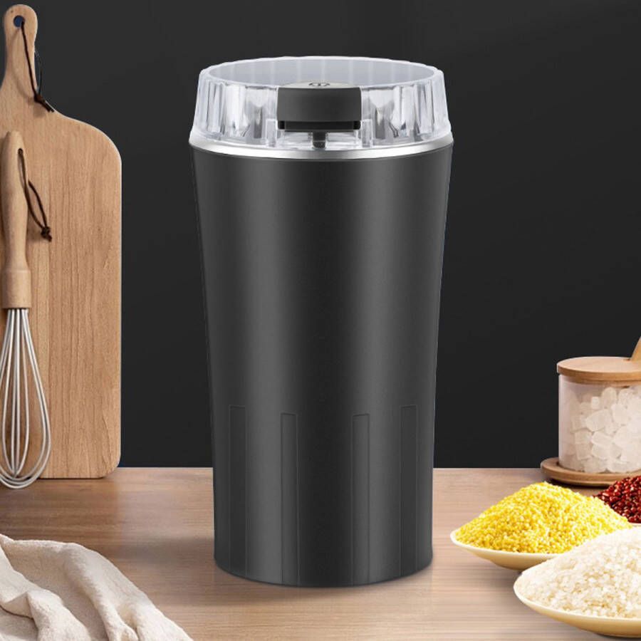 CHIWIN Koffiemolen 300W Elektrische Koffiebonen en Kruidenmolen met 8 RVS Bladen Snelle Maal voor Koffiebonen Granen Kruiden Compacte Maalmachine voor Keuken