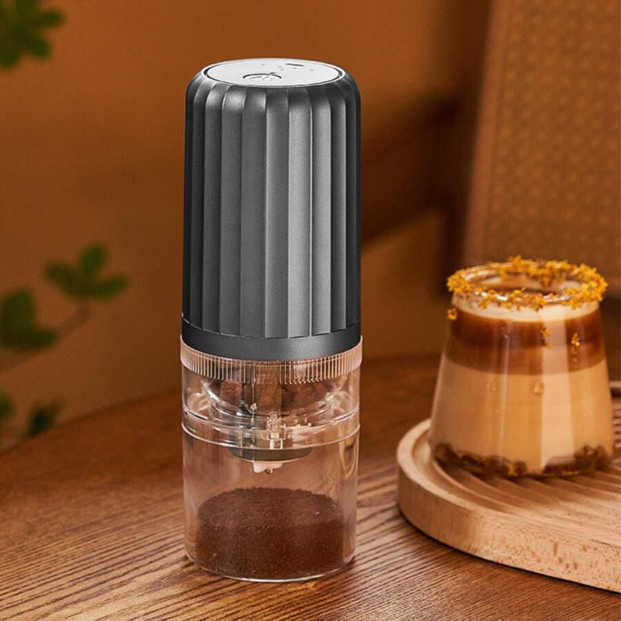 CHIWIN Koffiemolen Elektrisch 360 Graden Instelbare Maalgraad Oplaadbare Koffiemaler met 2 Modi en Transparante Beker 1200mAh USB Type-C Draagbaar Oplaadbare Koffiemolen voor Koffiebonen Noten Kruiden